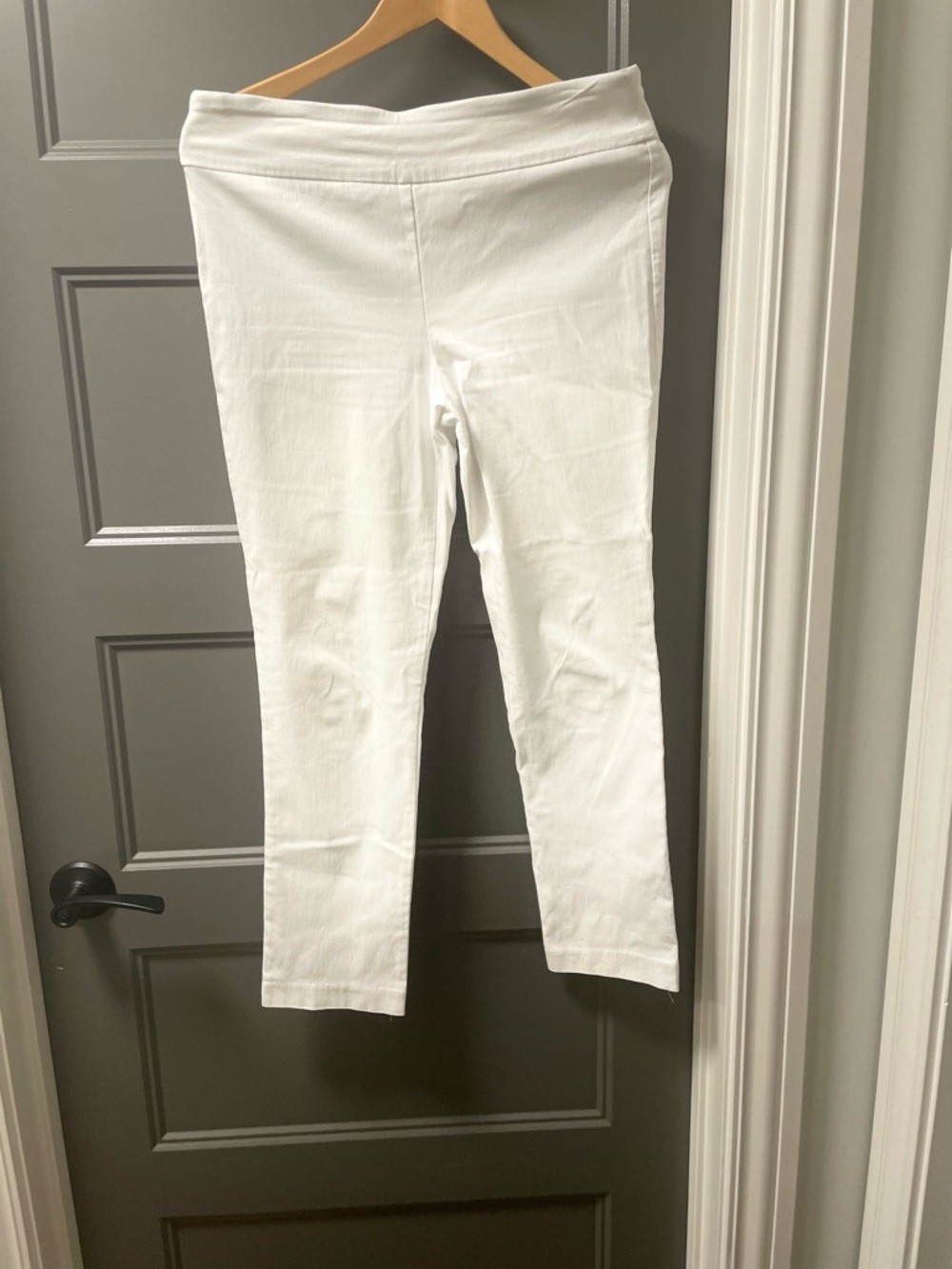 Cynthia Rowley White Pull-On Slim Ankle Pants